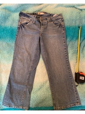 Vintage lei Women's Light Blue Straight-Leg Cropped Jeans